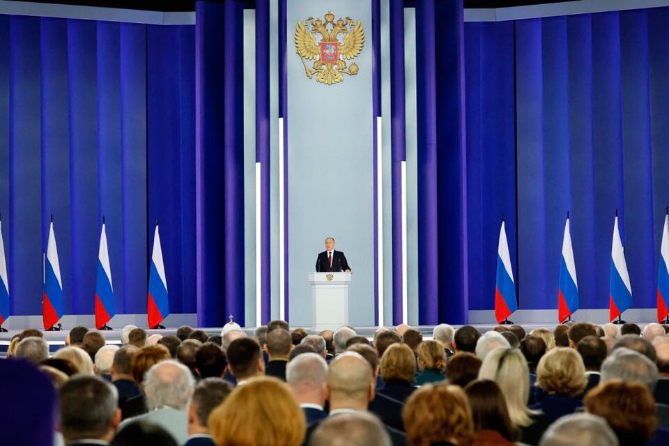 Vladimir Putin, durante el anuncio sobre el START.  (Fuente: EFE)