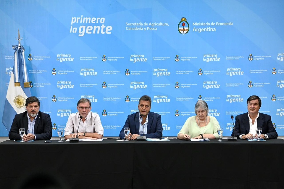 Sergio Massa encabezó los anuncios junto con Agricultura y el Senasa. (Fuente: NA)