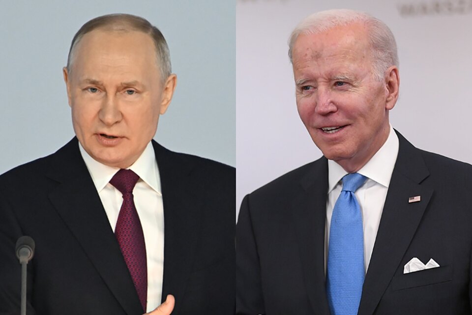 Putin y Biden endurecieron sus discursos en vísperas del aniversario de la guerra de Ucrania.  (Fuente: EFE)