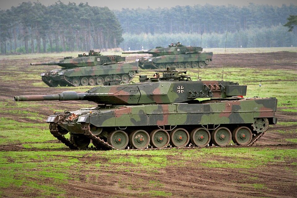 Imagen de tanques Leopard 2 alemanes.
