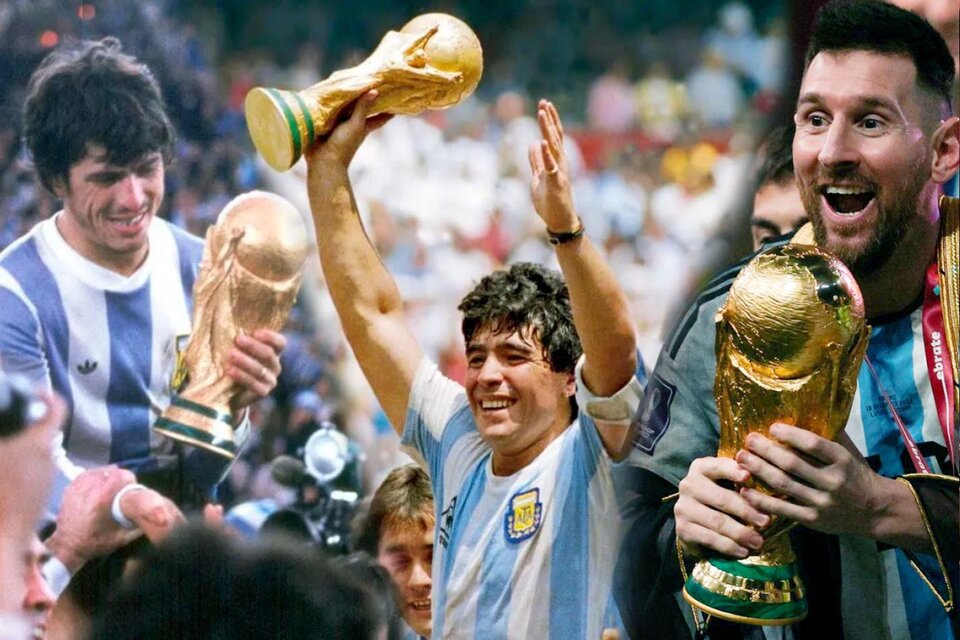 Argentina posee tres Copas del Mundo (Fuente: Gentileza El Gráfico)