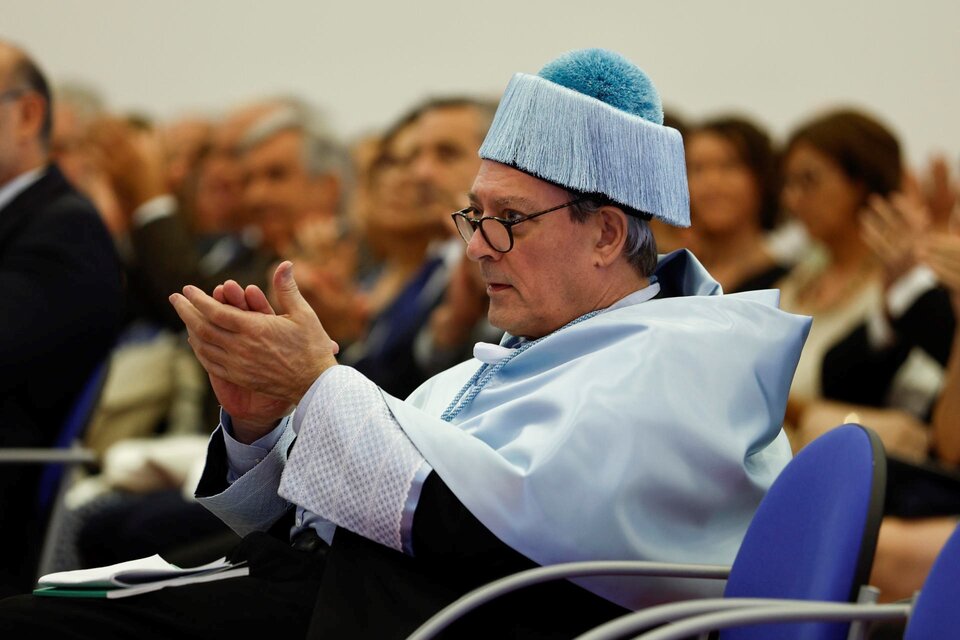 Auster, en junio de 2022 durante su nombramiento como doctor honoris causa por la Universidad Autónoma de Madrid (Foto: EFE).