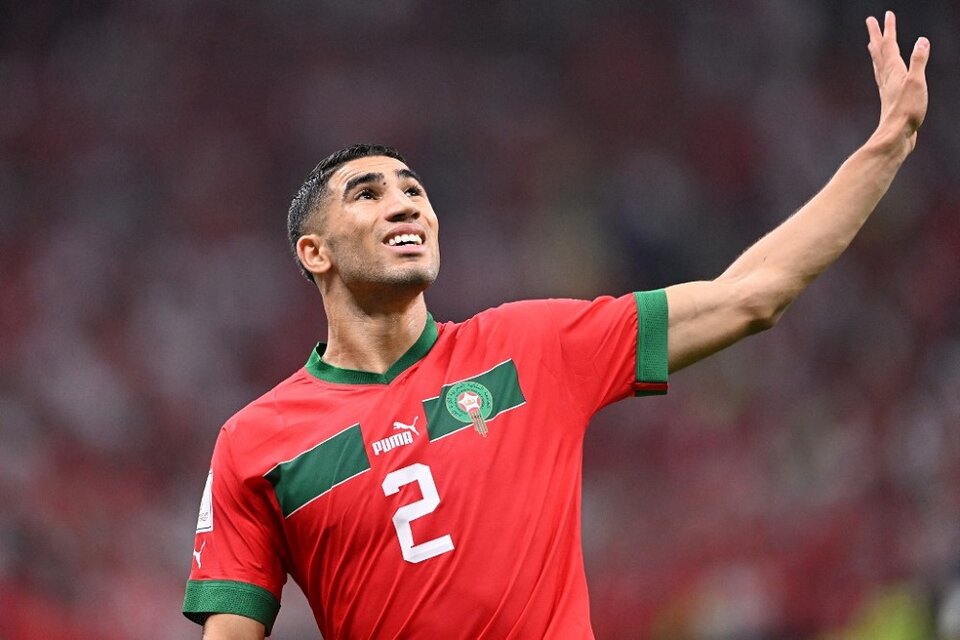 Hakimi es una de las estrellas de Marruecos, semifinalista en el Mundial (Fuente: AFP)
