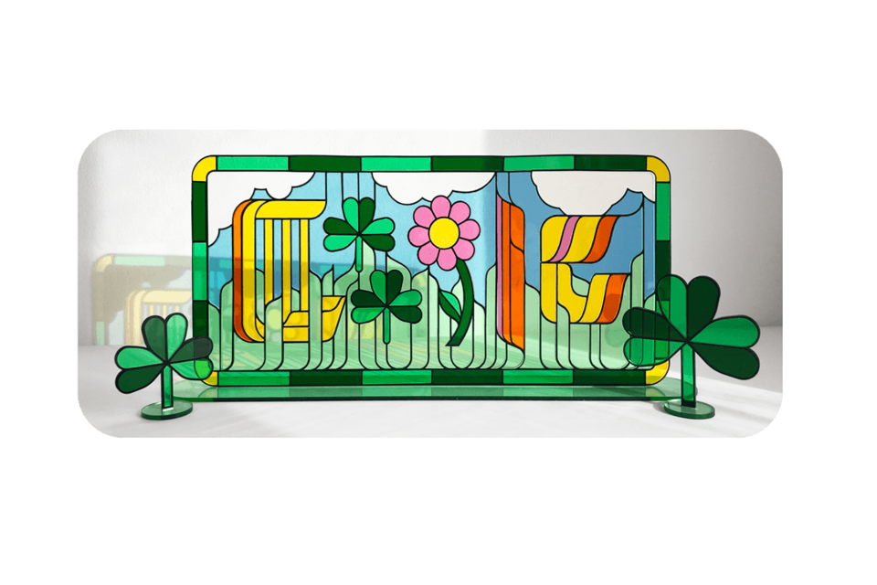 El Doodle de Google por San Patricio. Imagen: Google.