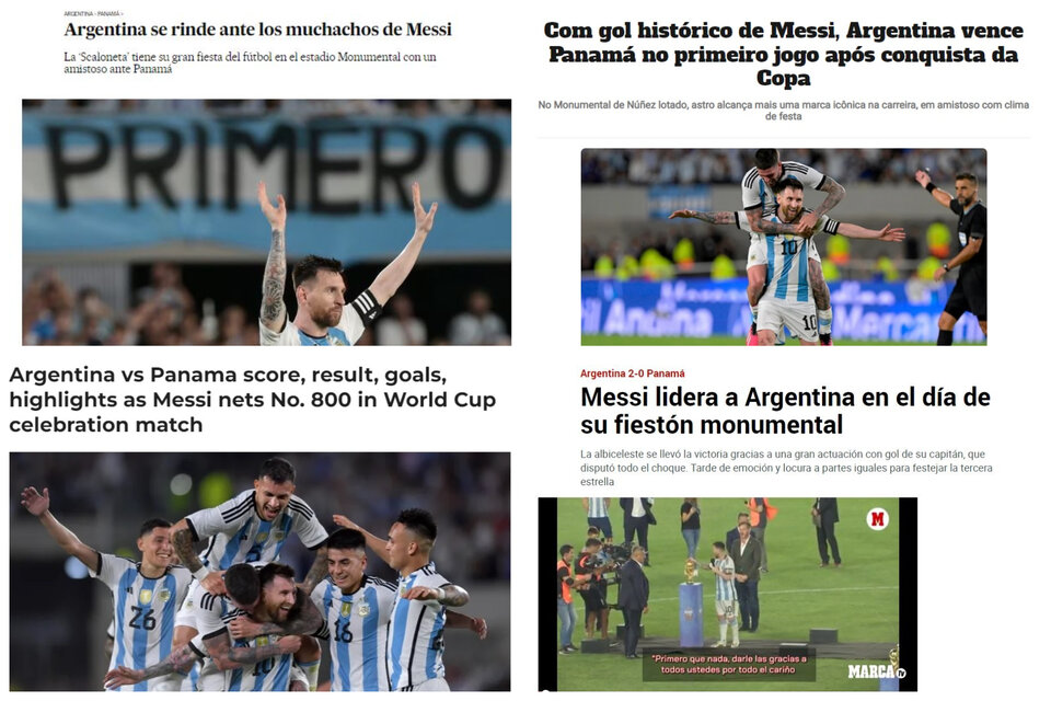 Cómo reflejaron los medios internacionales los festejos de la Selección Argentina. 
