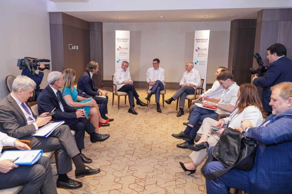 El presidente Alberto Fernández en la cumbre de Santo Domingo. (Fuente: NA)