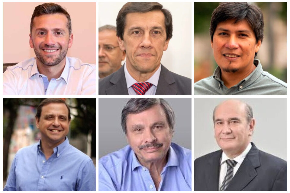 Luciano Demarco, Carlos Sadir,  Alejandro Vilca, Guillermo Snopek, Rodolfo Tecchi y Rubén Rivarola.