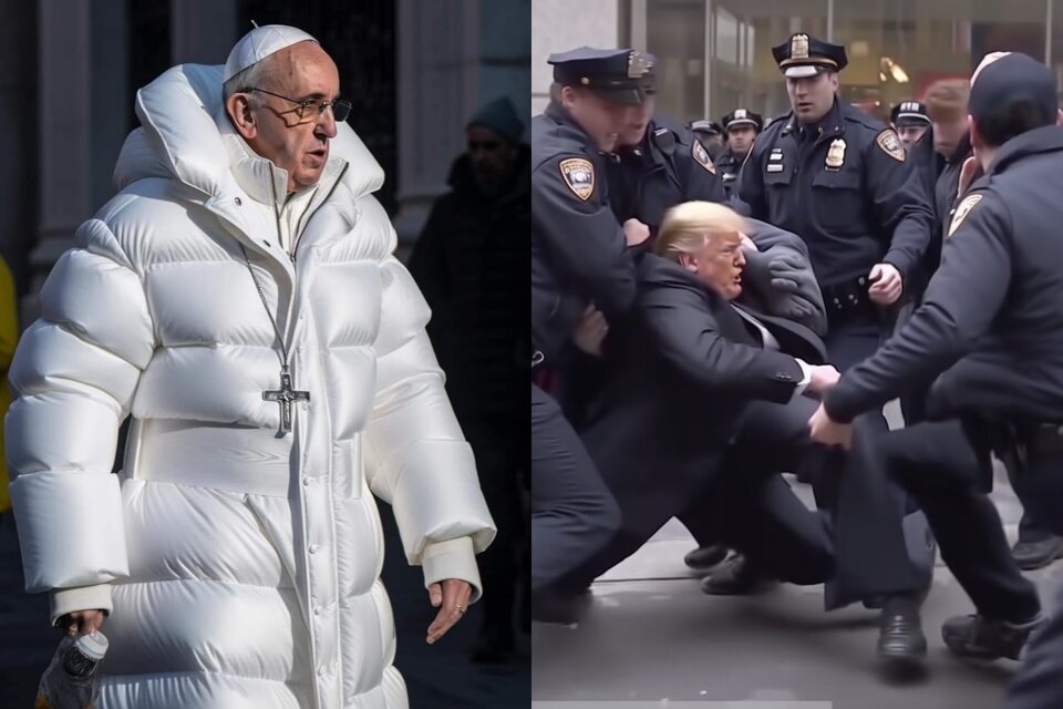 Se viralizaron imágenes del Papa Francisco y de Donald Trump que fueron creadas por Inteligencia Artificial (IA). 
