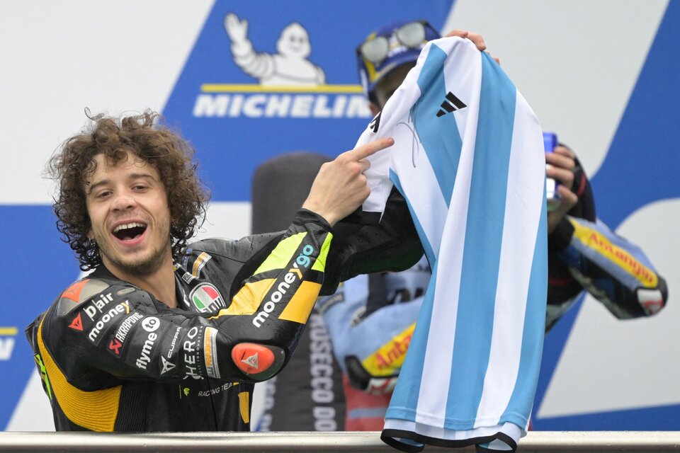 Marco Bezzecchi, flamante ganador del Gran Premio de la Argentina en Termas de Río Hondo. (Fuente: MotoGP)