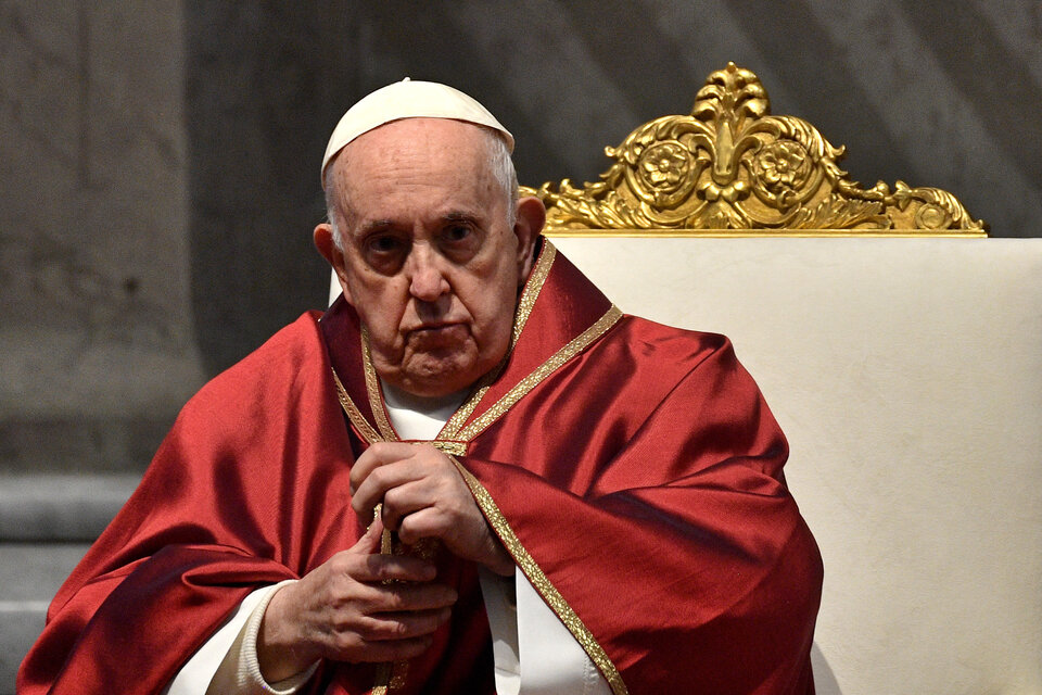 El Papa Francisco, ausente en el Vía Crucis (Fuente: AFP)