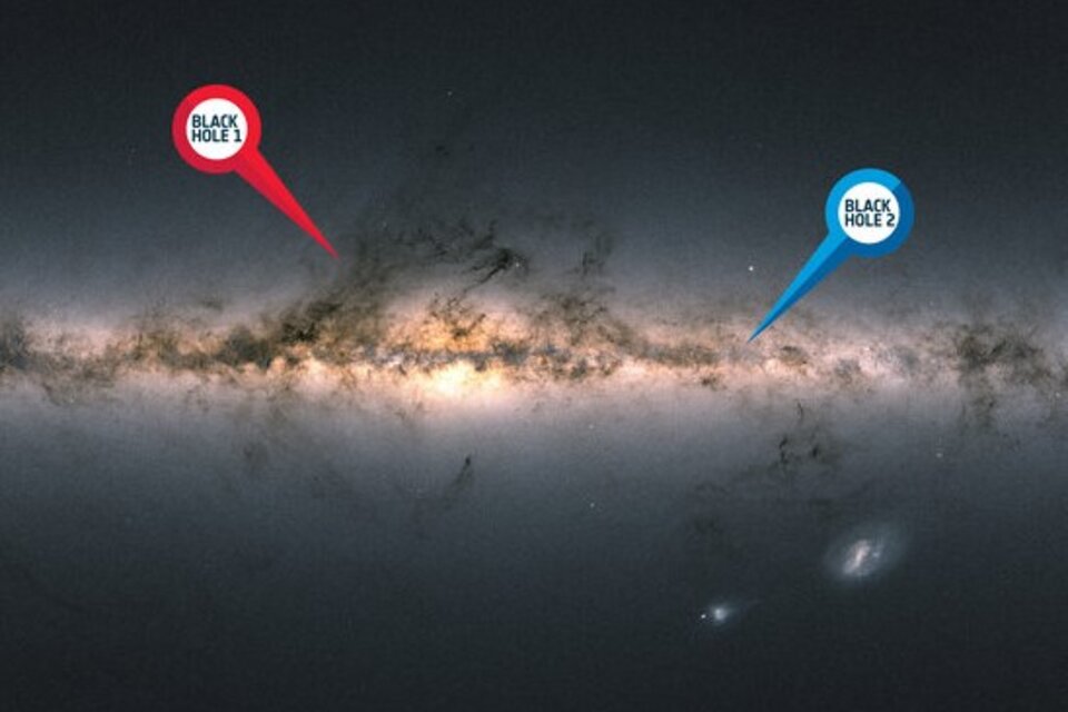 Descubrieron dos agujeros negros de un nuevo tipo cerca de la Tierra. Imagen: ESA. 