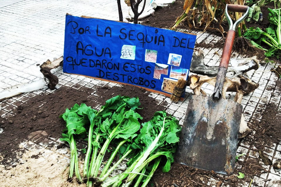 Protesta de la Mesa Agroalimentaria en Plaza de Mayo el 29 de marzo pasado. (Fuente: Unión de Trabajadores de la Tierra)