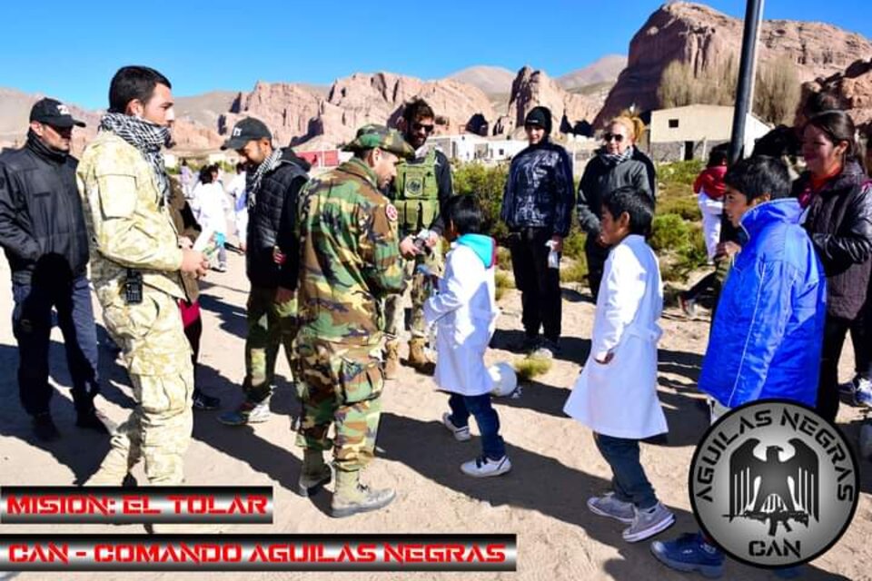 El supuesto Comando con niñas y niños de la Comunidad El Tolar.