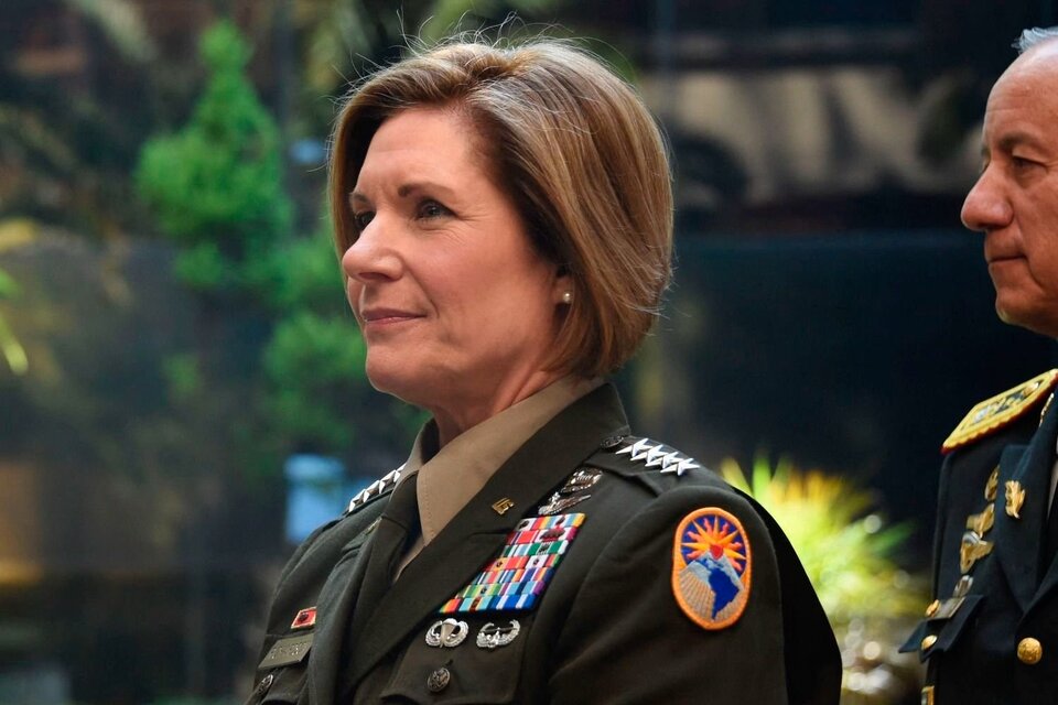 La jefa del comando sur de las Fuerzas Armadas norteamericanas, Laura Richardson. (Fuente: AFP)