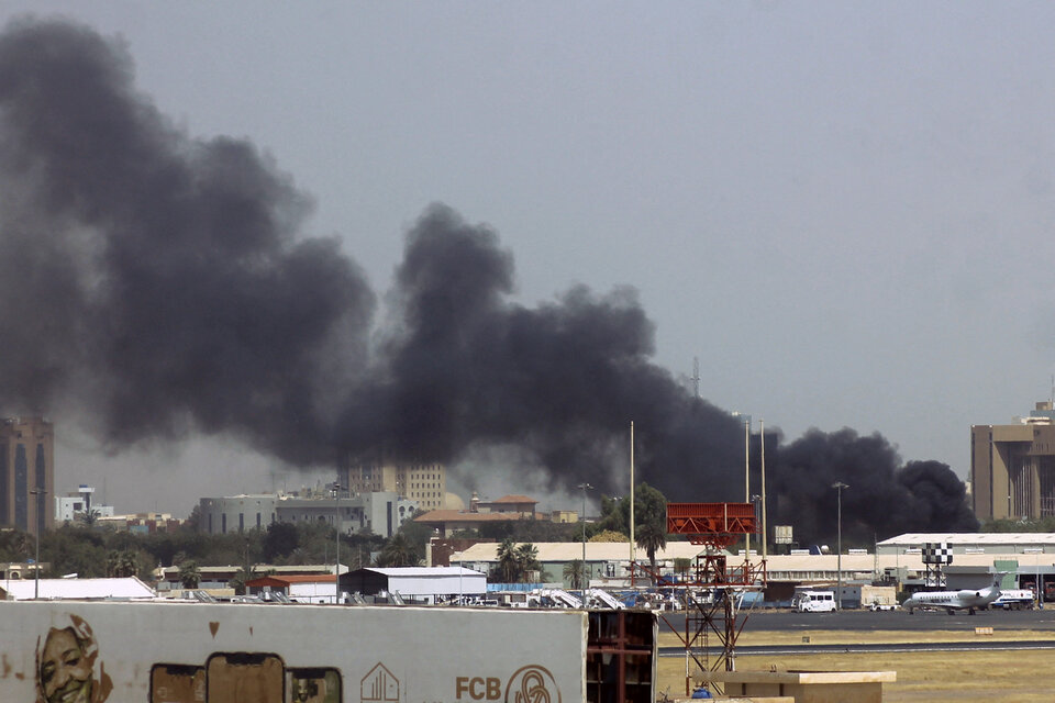 Explosión en Jartum, la capital sudanesa.  (Fuente: AFP)