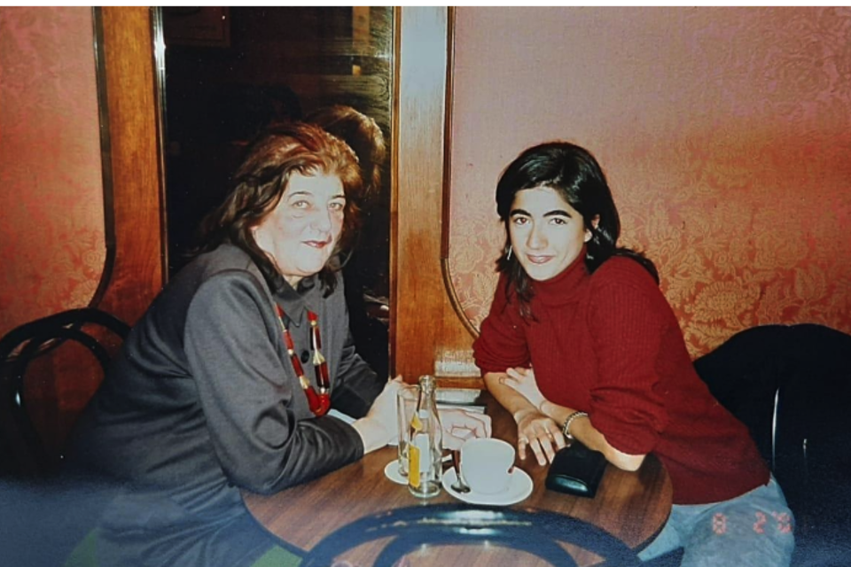 Bignozzi junto a Colagiovanni, la autora del libro. 