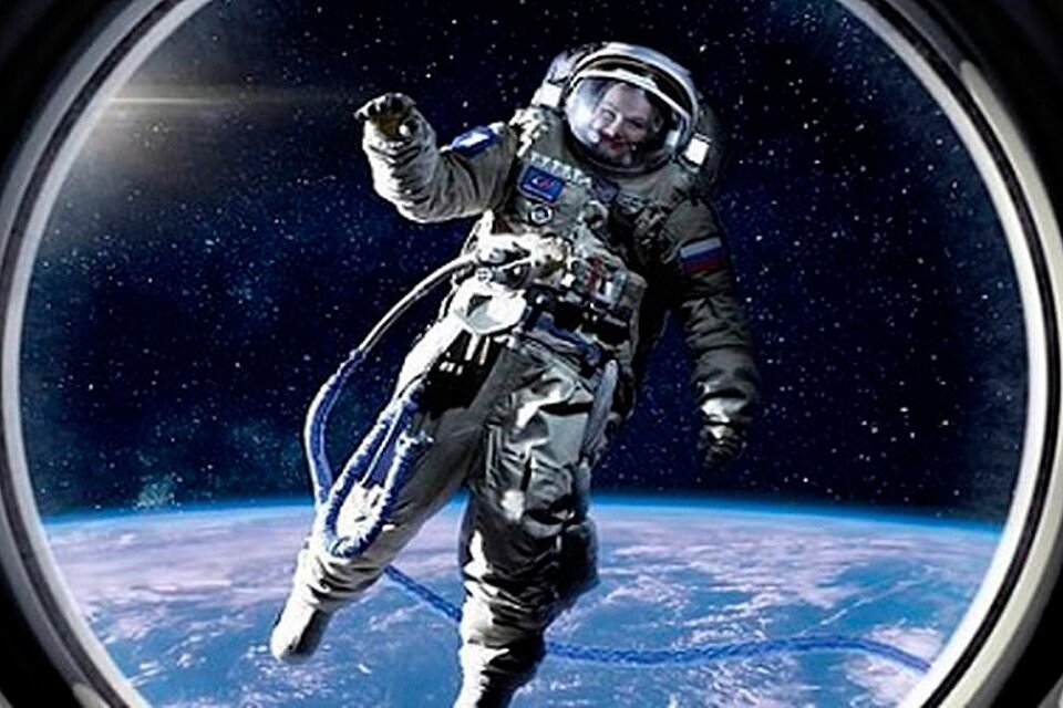 Una escena de la película El desafío, rodada en la Estación Espacial Internacional.