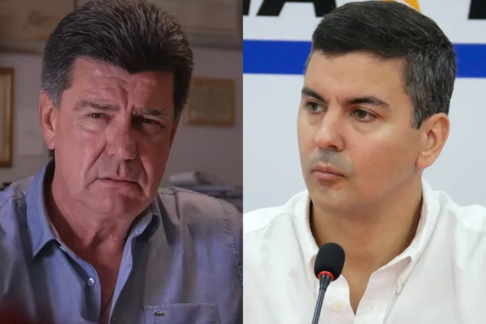 Efraín Alegre vs Santiago Peña. (Fuente: AFP)