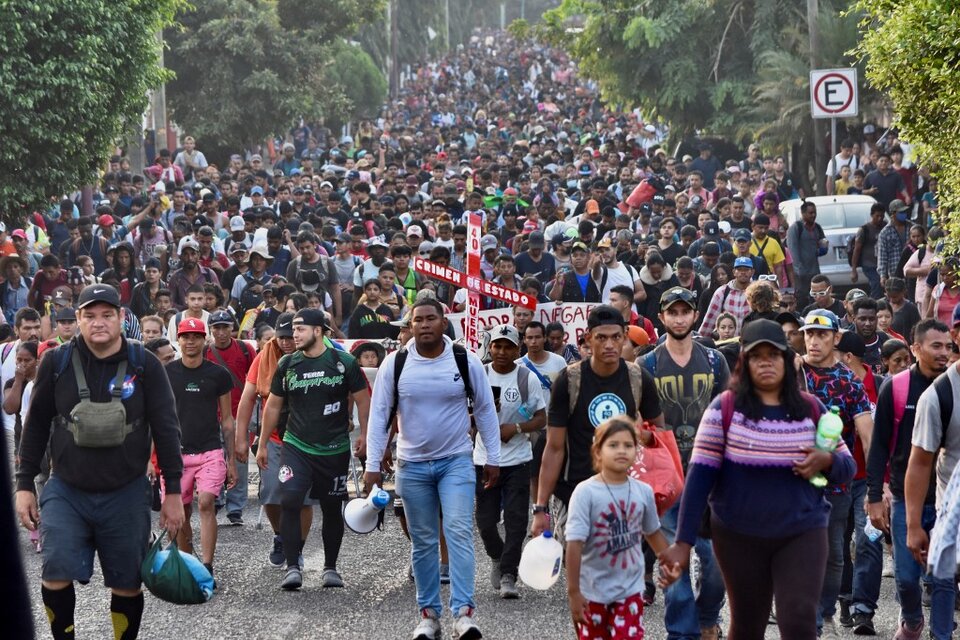 Viacrucis migrante partió de la frontera sur de México (Fuente: AFP)