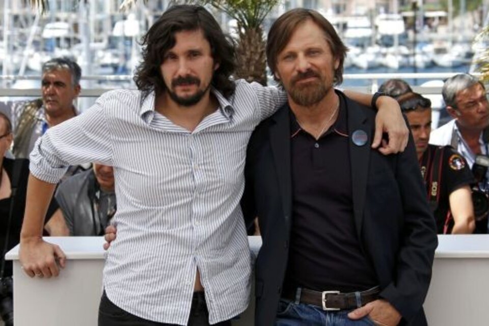 Alonso y Mortensen en Cannes 2014, cuando estrenaron "Jauja". 