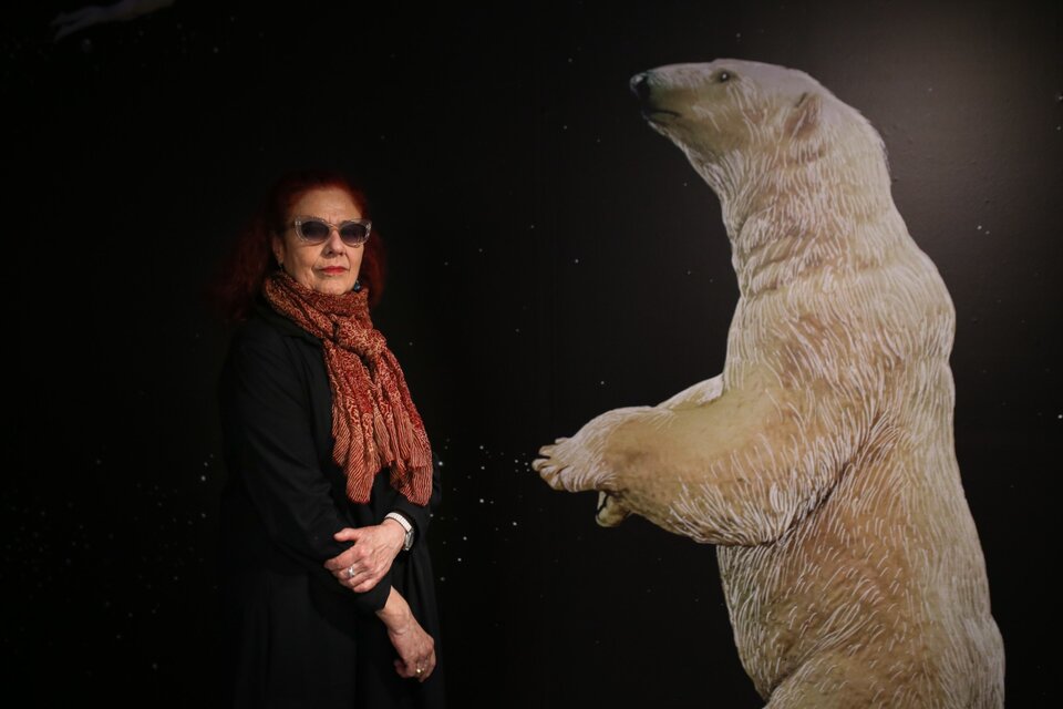 Renata intervino fotos encontradas en internet con personas disfrazadas de osos (Fuente: Jose Nico)