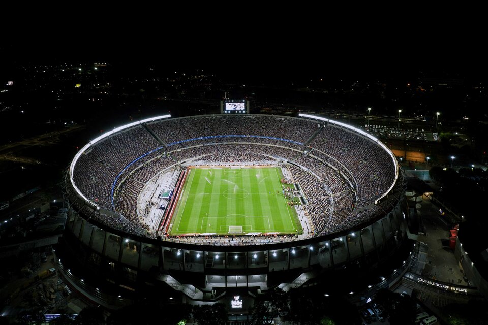El estadio de River, durante la fiesta de los campeones frente a Panamá (Foto: AFP).
