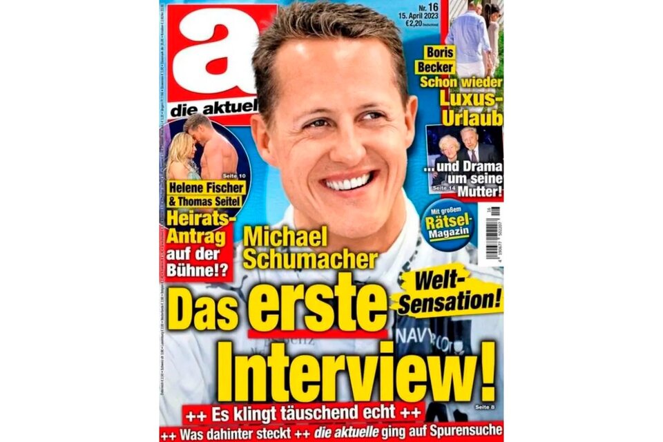 La familia de Schumacher querellará a la revista Die Aktuelle por la falsa entrevista realizada con IA