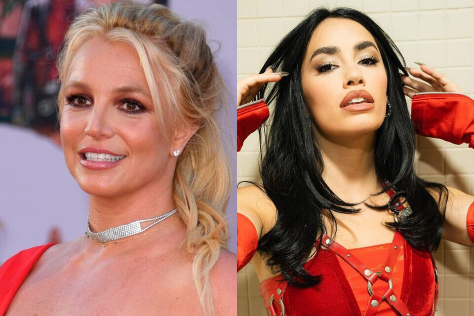 Britney Spears le mandó un audio a Lali Espósito por su tema "Obsesión". Imagen: AFP/@lalioficial.