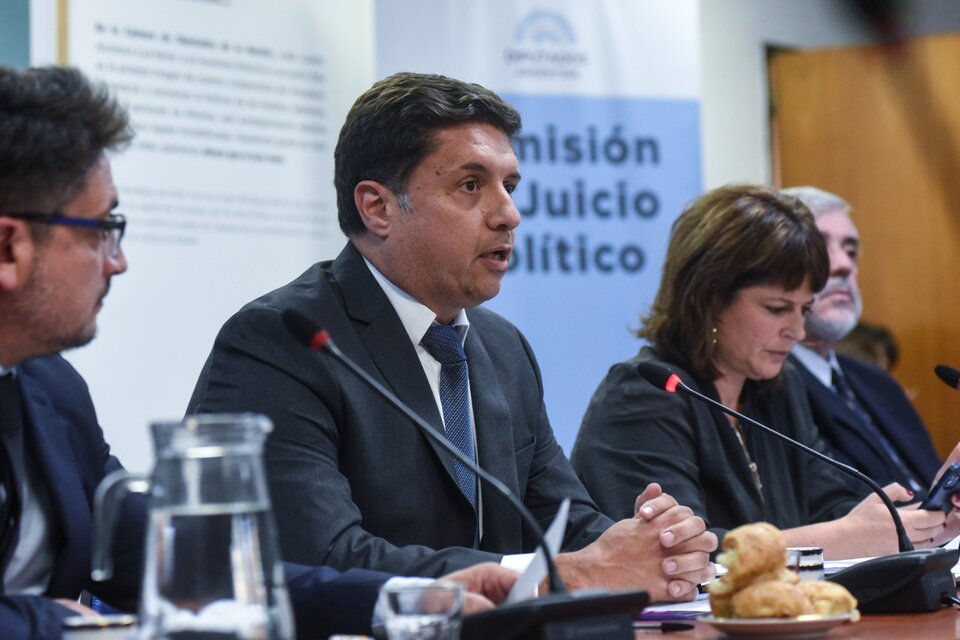 El director de sistemas de la Corte, Andres Sacchi durante su declaración. (Fuente: Prensa: Diputados)
