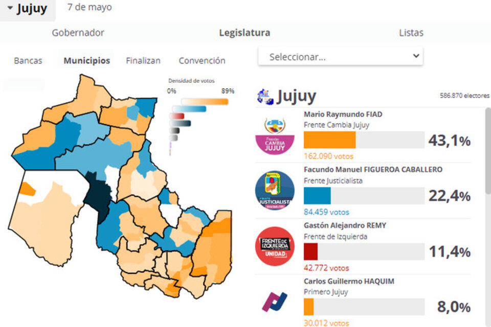 Elecciones en Jujuy el mapa interactivo con los resultados D nde