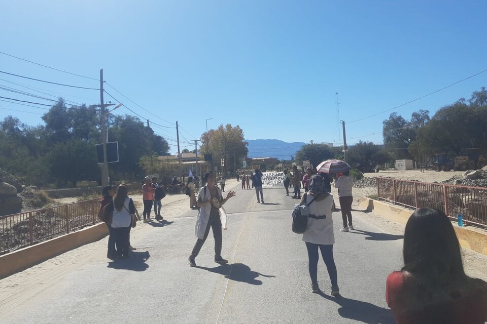 Movilización en Cafayate. (Fuente: Gentileza de Luis Irusta)