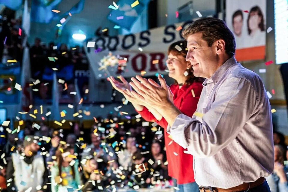 Gustavo Melella en el cierre de campaña