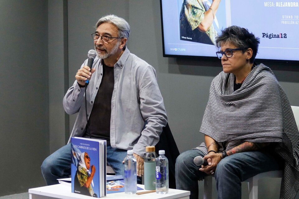 Ulises Gorini y Alejandra Bonafini durante la presentación del libro. (Fuente: Leandro Teysseire)