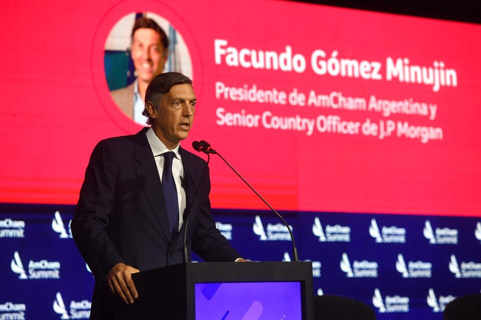Facundo Gómez Minujín, presidente de AmCham y titular del JP Morgan en Argentina. (Fuente: Télam)