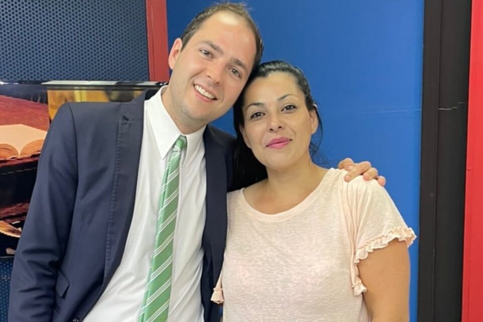 Nadia Araya junto a Emilio Pagotto en el último programa de "El Expediente", transmitido por Canal 13 Medios Provincia.