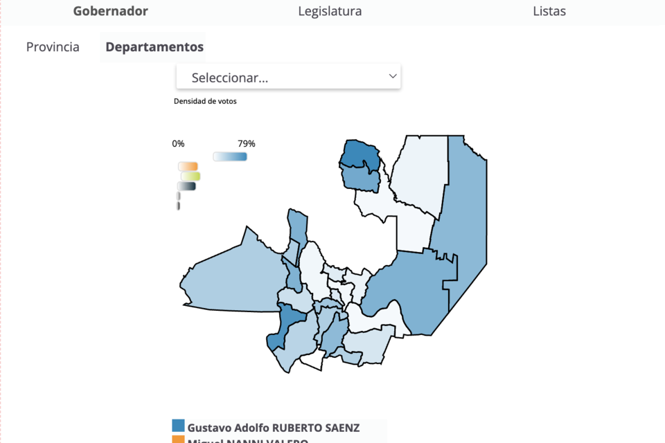 Elecciones en Salta: el mapa interactivo con los resultados