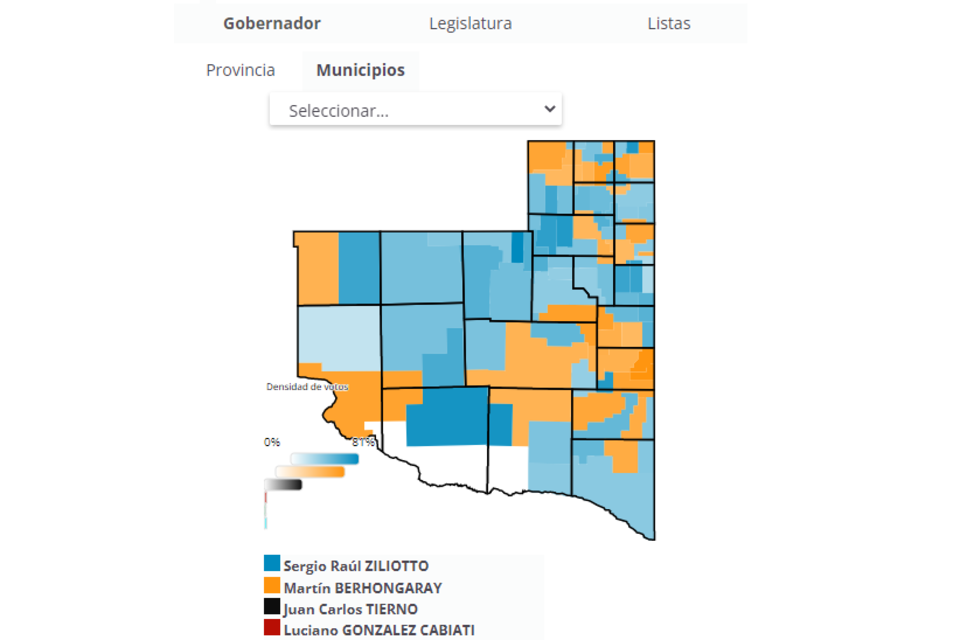 Elecciones en La Pampa el mapa interactivo con los resultados