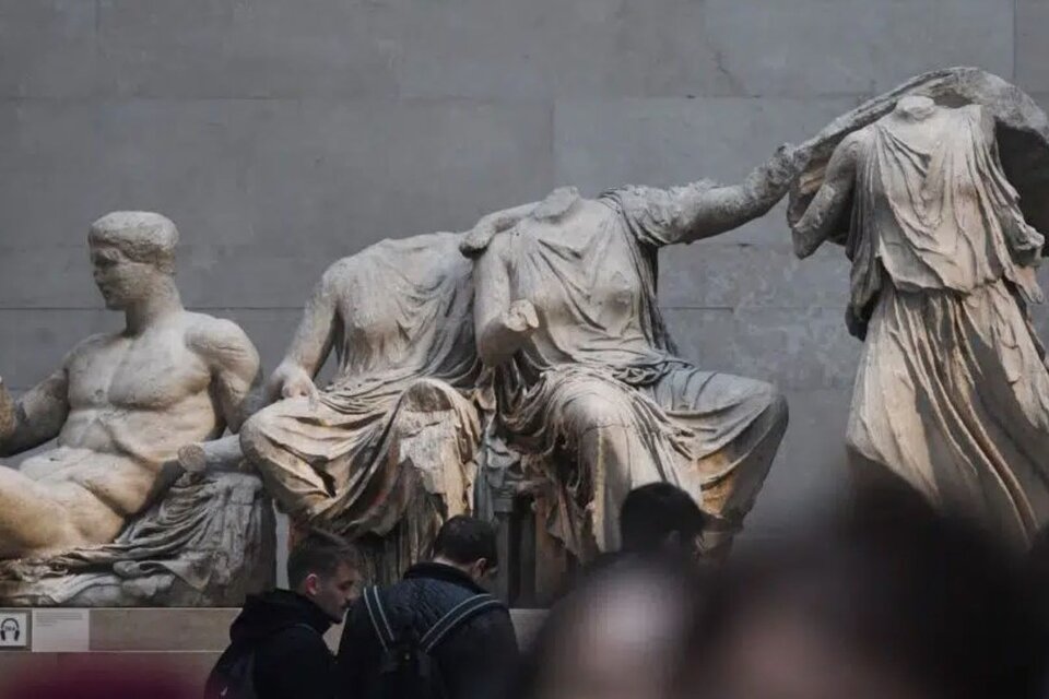Parte de los frisos del Partenón en el Museo Británico de Londres, que Grecia sigue reclamando. Imagen: EFE.