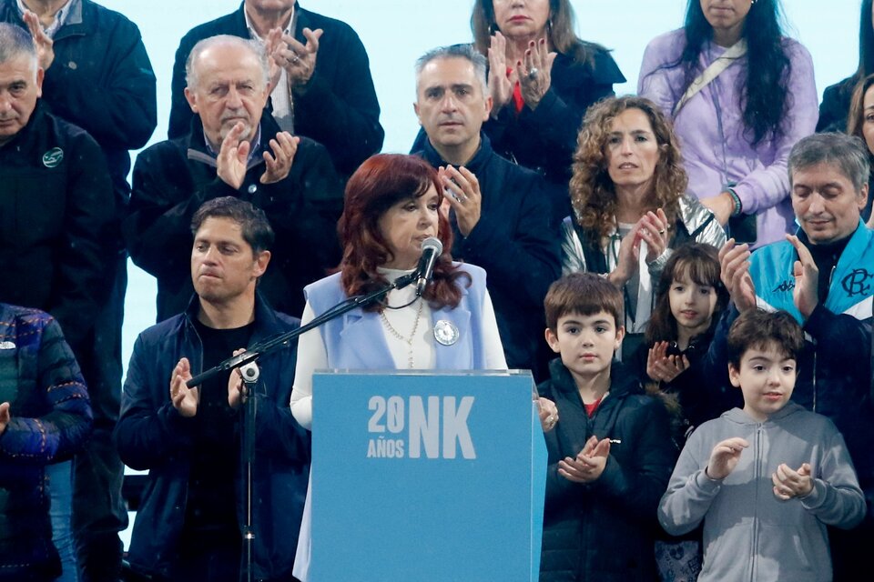 Cristina Kirchner hizo una referencia irónica a Martín Lousteau durante el acto en Plaza de Mayo. (Fuente: Leandro Teysseire)