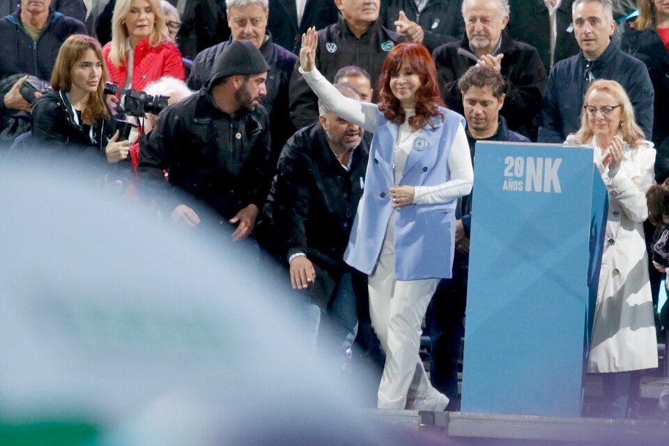 Cristina Kirchner habló casi una hora en Plaza de Mayo (Fuente: Leandro Teysseire)
