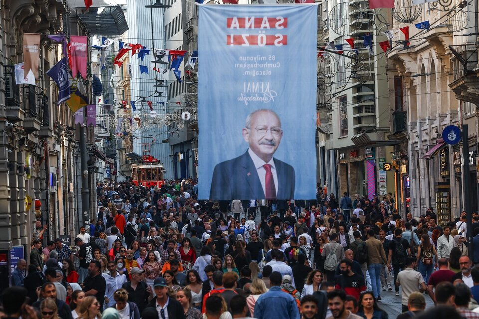 Propganda electoral de Kilicdaroglu en Estambul. (Fuente: AFP)