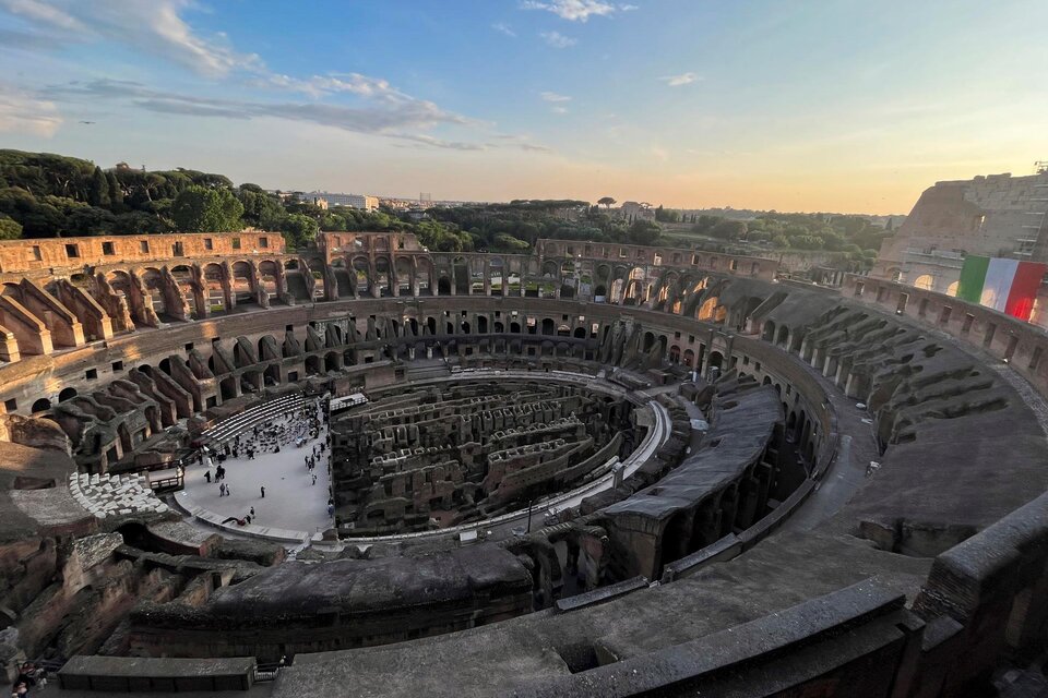 Una vista panorámica del Coliseo romano, también conocido como Anfiteatro Flavio (Foto: EFE).