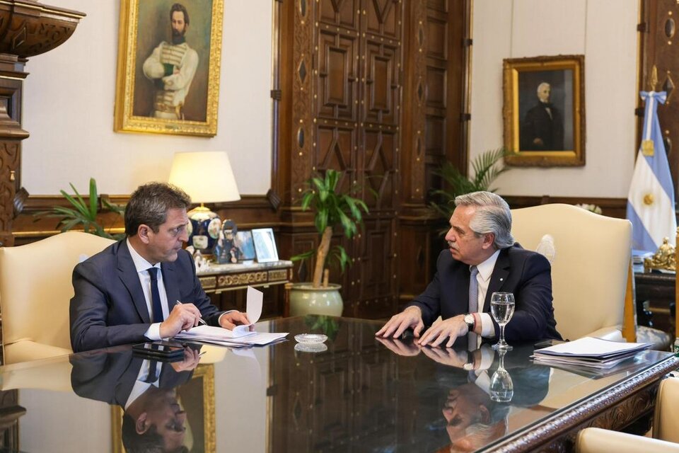 Alberto Fernández y Sergio Massa se reunieron en la Casa Rosada.