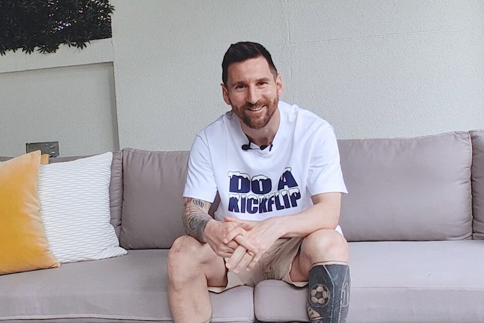 La remera de Lionel Messi (Fuente: NA)