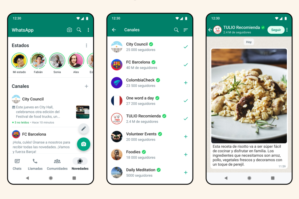WhatsApp describe la herramienta como "una forma simple, confiable y privada de recibir noticias de personas y organizaciones".