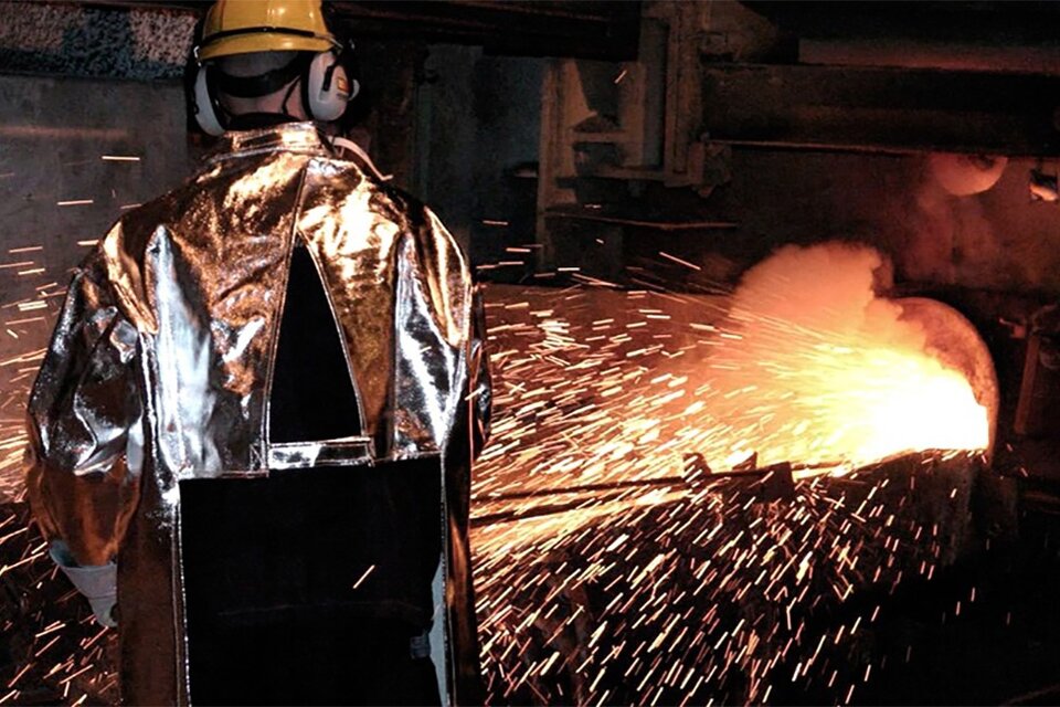 La siderurgia es uno de los sectores que se expandió en el primer cuatrimestre. (Fuente: Télam)