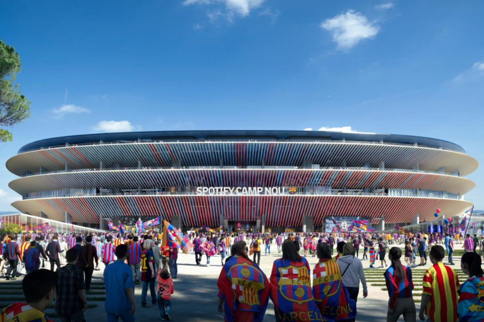 El Barcelona construye el Spotify Camp Nou: cómo será y cuándo estará habilitado (Fuente: Tw Barcelona F.C.)