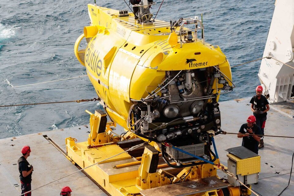 Así es el Nautilus, el "buque robot" que Francia envió en busca del Titán. (Fuente: AFP)