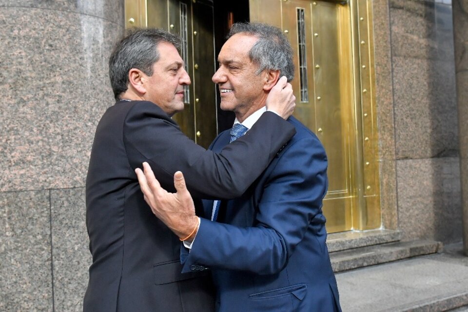 Sergio Massa y Daniel Scioli se reunieron este jueves.  (Fuente: NA)