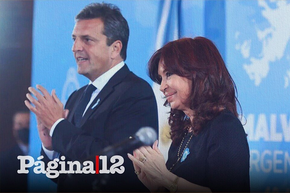 Cristina Fernández y Sergio Massa en la ESMA